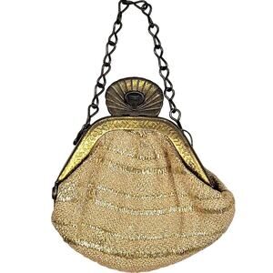 Vintage Gold Brocade  Coin Purse Doll‎ Purse for Gigi 17in Doll